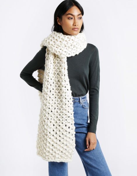 Rushmore Scarf Ivory White