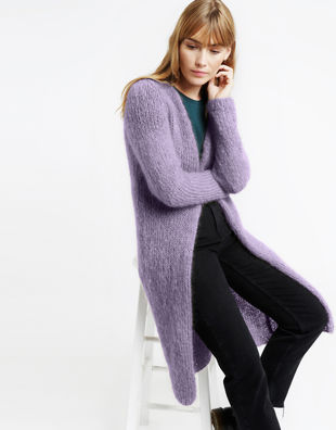 DELIA FEATHER STRIPE CARDIGAN (IVORY) - SAGE THE LABEL
