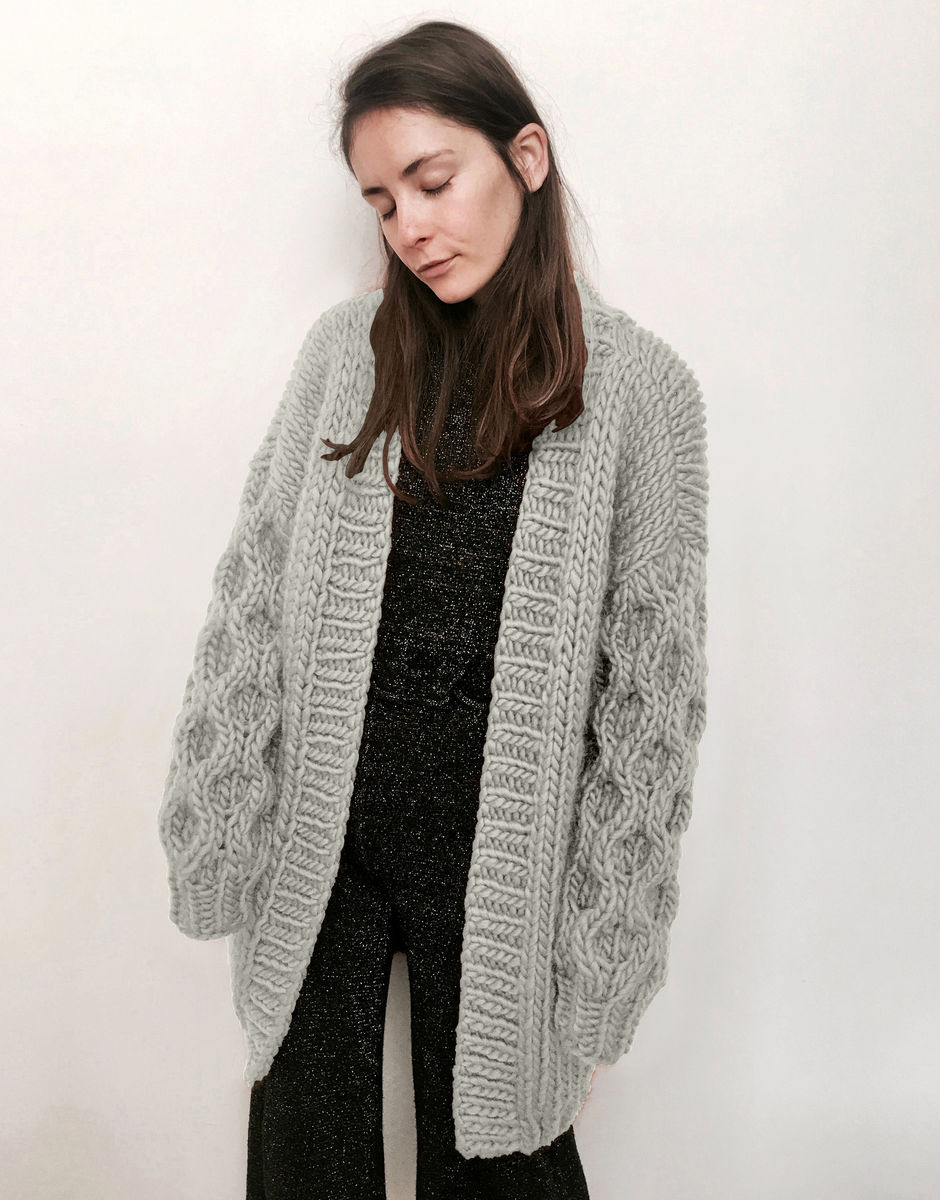 Mr Honey Bear Cardigan from Wool And The Gang - Intermediate Knit Kit | knitwear trends winter 2020