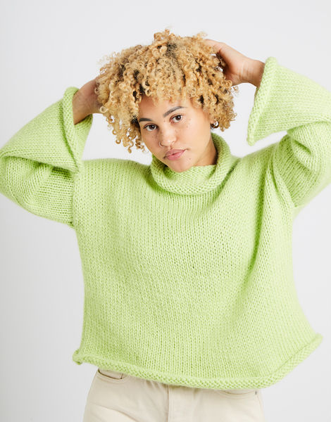 Audrey Sweater Kurz Lime Sorbet