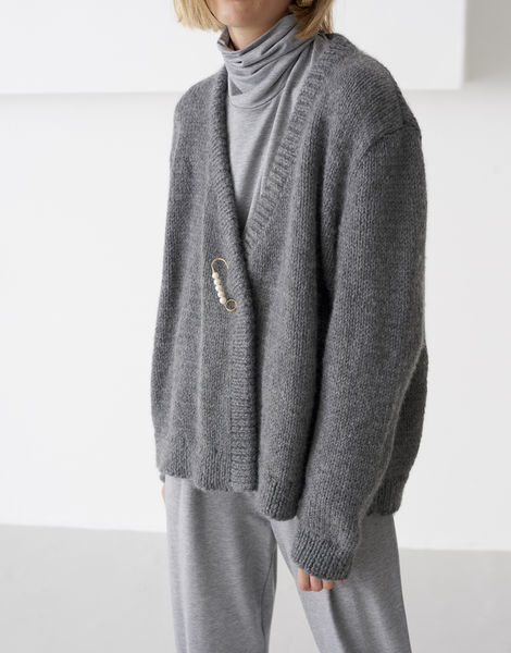 Cardigan Blake Minimal Tweed Grey