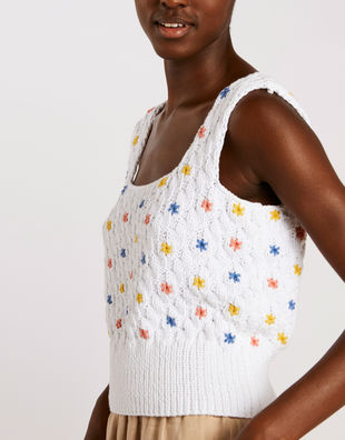 Graphic Wool Vest Daisy