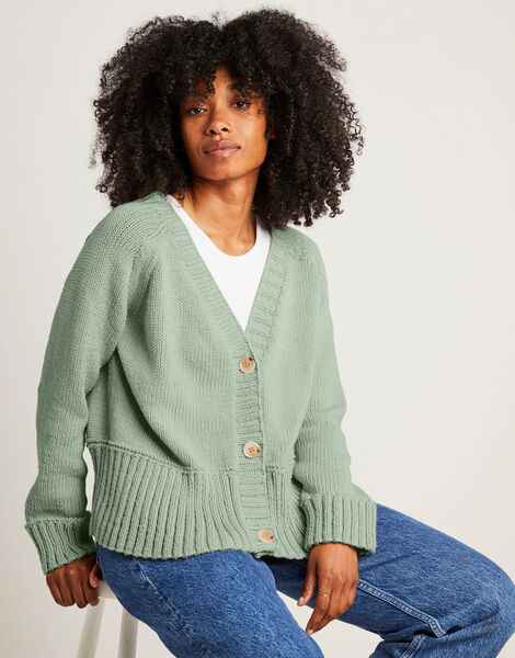 Hold On Cardigan Eucalyptus Green