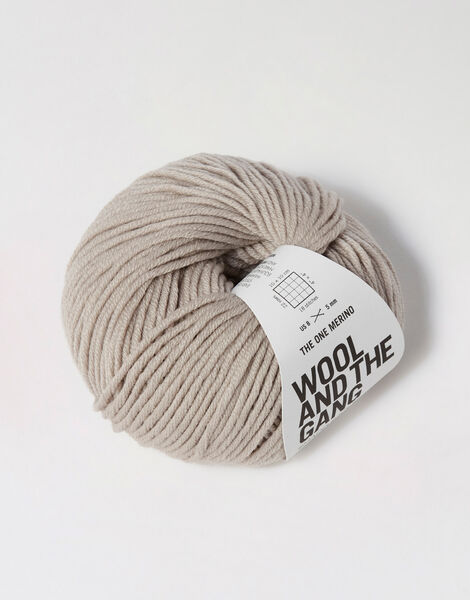 Wool And The Gang The One Merino – Gomitolo Lana Merino 100% – 50g/80m – Colore Bianco Avorio – Ferri 3,5-8 Mm