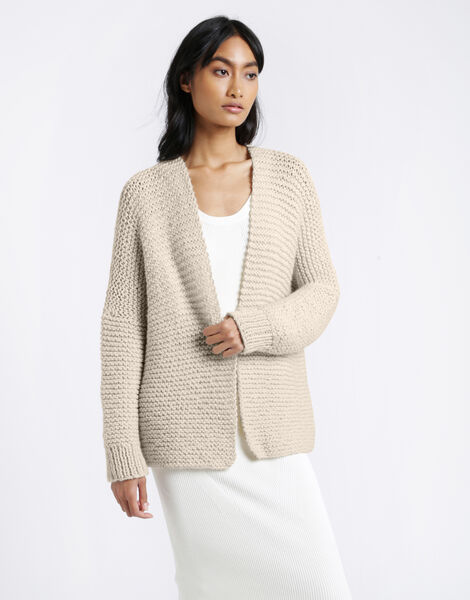 Cocoon Cardigan  Sandstone Beige