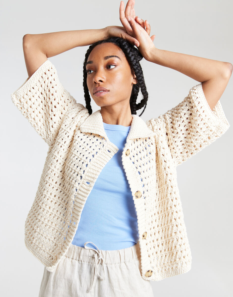 Portia 3-piece White knitted set