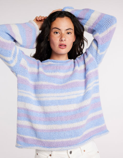 Super Duper Sweater Blue Sky Stripe