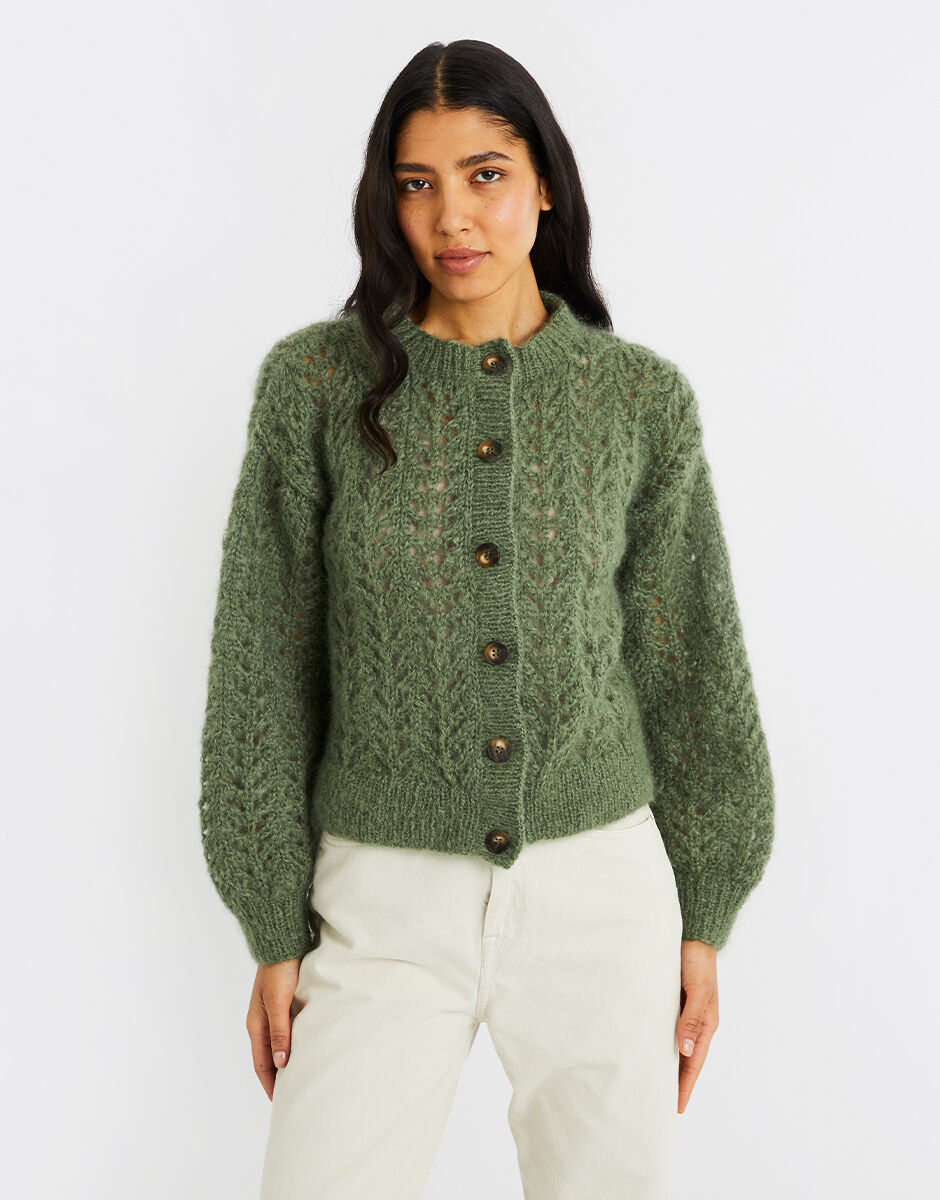Cannes Cardigan Eucalyptus Green
