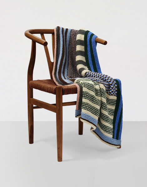 Rows Blanket Blue